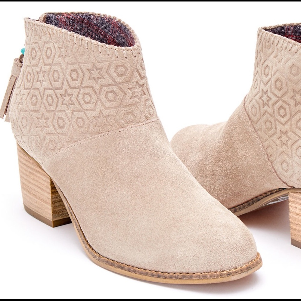 Toms desert booties with small heel